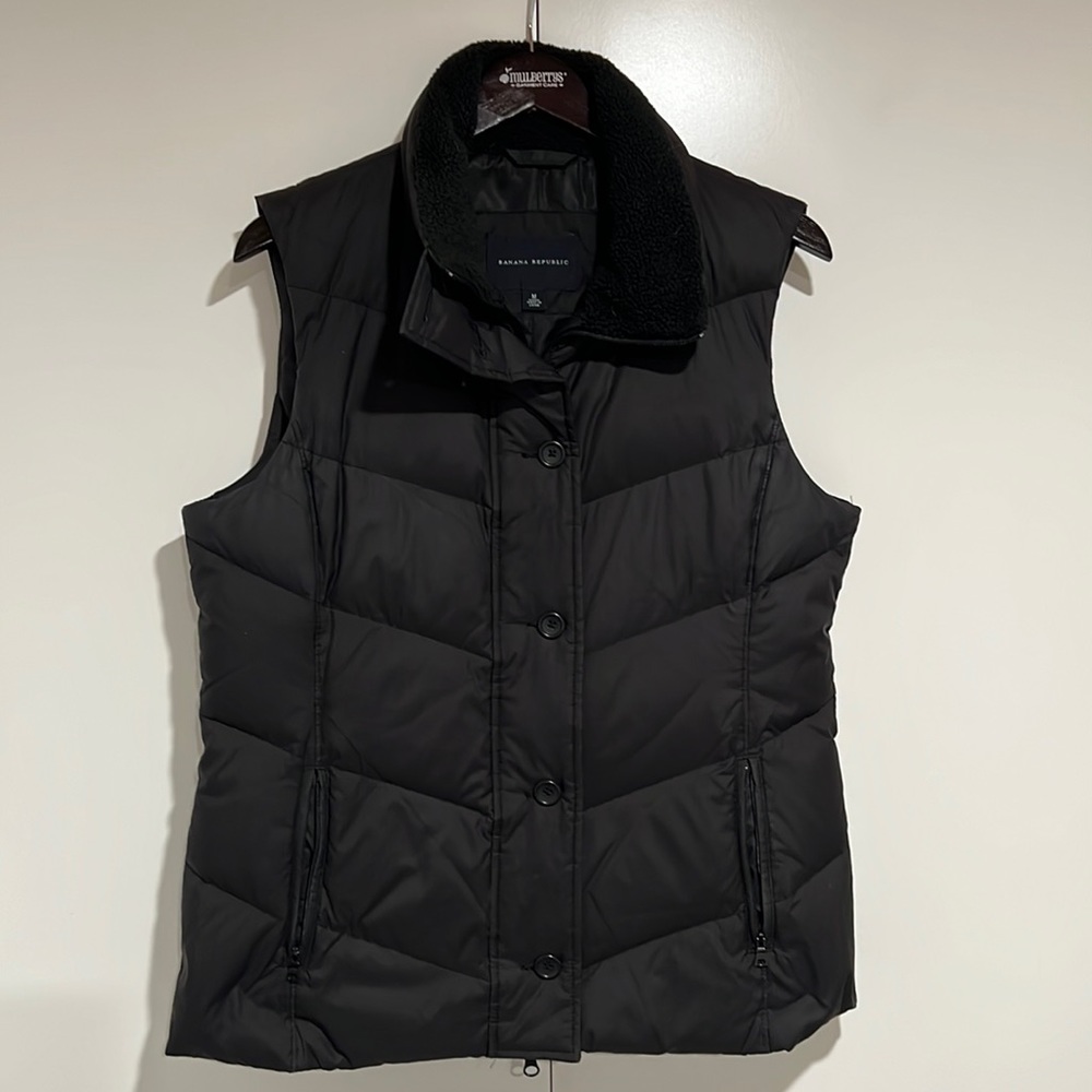 Banana republic Black Puffer Vest